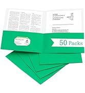 Zzrywuty 50 Packs Paper Folders with Pockets for Students,Businessmen and Office Workers,Letter S...