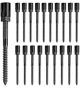 TooTaci 20pcs Wire Trellis for Climbing Plants Outdoor, 20Pcs Black Cross Head Hubs for 1/8" Cabl...
