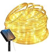 btfarm Solar Rope Lights, 60LED 20FT Solar String Lights Outdoor Waterproof, 8 Lighting Modes Sol...