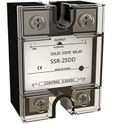 YQSIYU SSR-25DD Single Phase Solid State Relay Module DC to DC, Input 3-32VDC to Output 5-220VDC ...