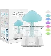 Rain Cloud Humidifier Water Drip - Mushroom Aroma Diffuser, Essential Oil Diffusers, 300ml White ...