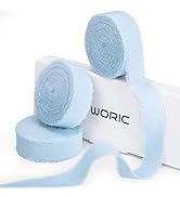 woric Light Blue Ribbon 5/8 Inch x 18Yards 3 Rolls Baby Blue Cotton Ribbon for Mothers Day Gradua...