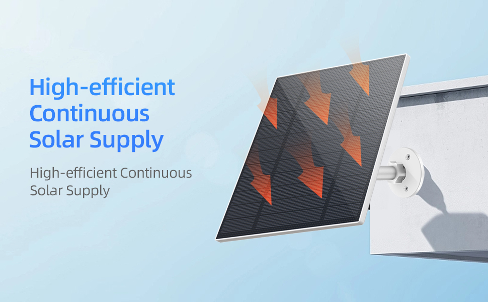 5W USB C Solar Panel for Security Camera DC 5V IP66 Waterproof Type-C Outdoor Panels