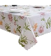 LIBERECOO Table Cloth Heavy Duty Vinyl Tablecloth Stain-Resistant Covers 52" Square (Love of Peon...