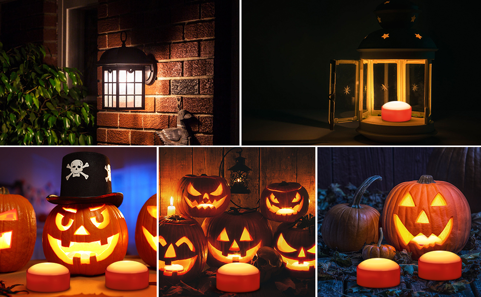 4-Pack Halloween Led Pumpkin Lights