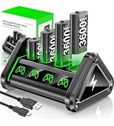 LVVIL Charger for Xbox One Controller Battery Pack with 4x3600mWh Rechargeable Xbox One Battery C...