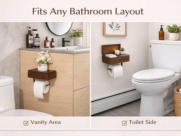 toilet paper holder with storage box wipes bathroom organizer wall mount flushable small bathroom