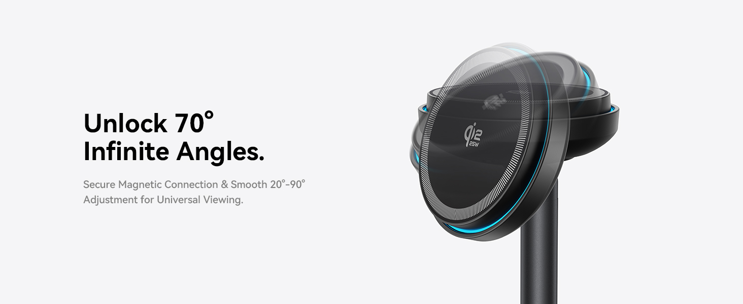 Adjustment Viewing Angles for magnetic iphone charger