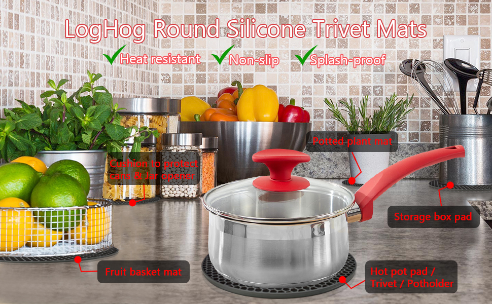round silicone trivets mats