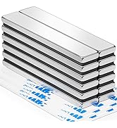 Grtard Strong Neodymium Bar Magnets with Double-Sided Adhesive, Heavy Duty Rare Earth Magnetic St...