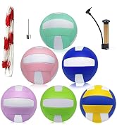 Magicorange Volleyball, 6 Pack Official Size 5 Volleyballs- PU Leather Indoor Outdoor Soft Touch ...