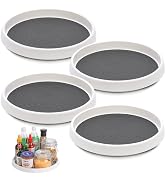 Lazy Susan Turntable, Set of 4, 10 Inch Non-Skid Lazy Susan Organizer for Cabinet, Pantry Organiz...