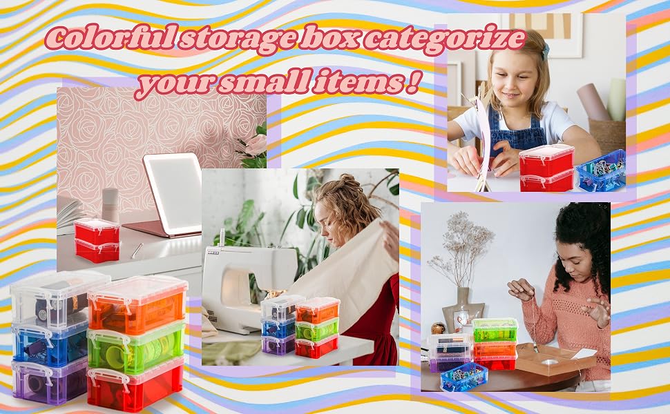 Stackable Clear Latch Storage Case Bins Organizer Container