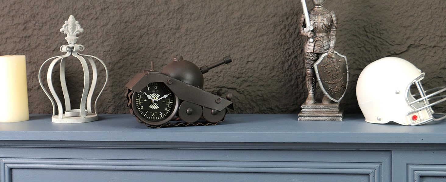 tank desk clock