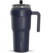 Hydrapeak Roadster 40oz Tumbler with Handle and Straw Lid, Insulated Leak Proof Double Walled Sta...