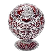 Vintage Windproof Ashtray with Lid for Cigarettes Metal Portable Cigar Ashtray for Indoor outdoor