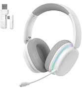 AULA G7 Pro Wireless Gaming Headset with 7.1 Surround Sound, 40mm Driver, BT5.3 Gaming Headphones...