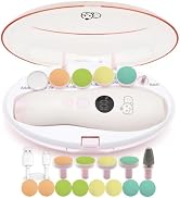 Royal Angels Rechargeable 22 in 1 Baby Nail Trimmer with LCD Display, Labeled Case, 13 Extra Pads...