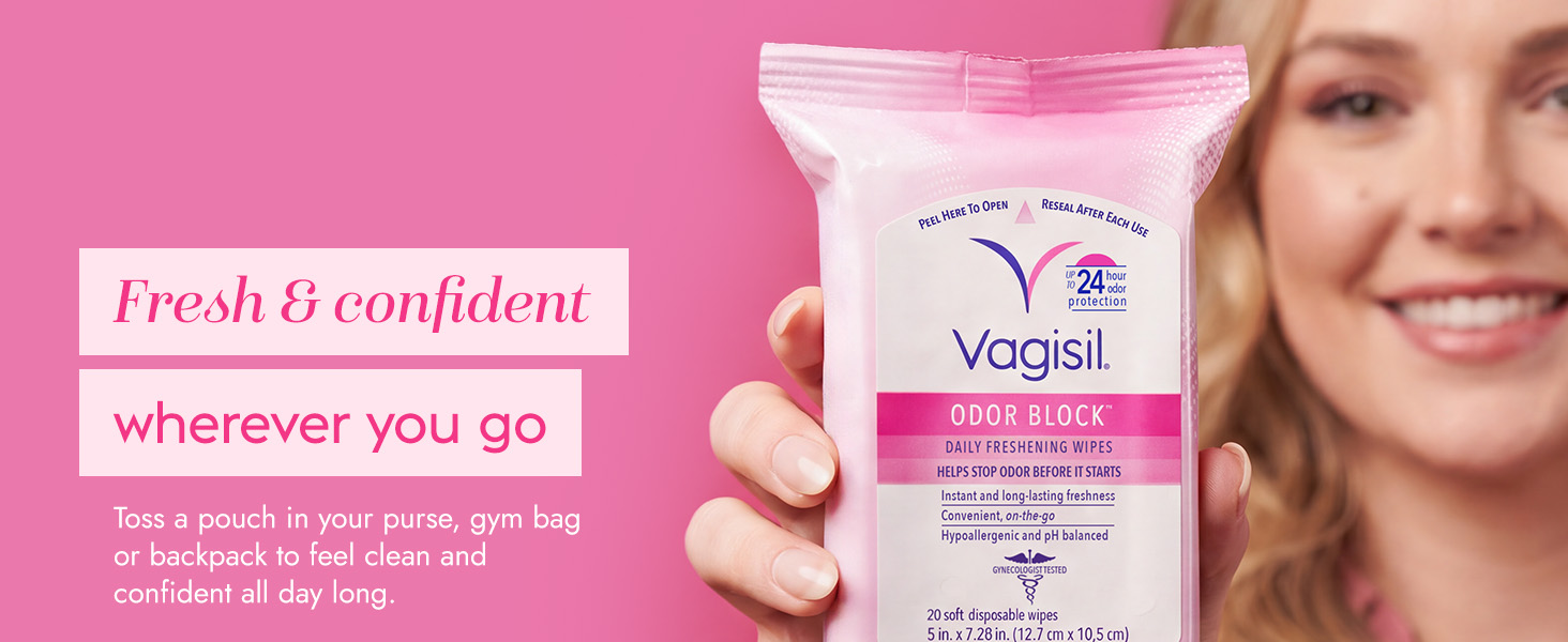 Fresh & confident wherever you go - Odor Block Wipes