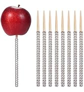 24ct Glitter Bling Bamboo Candy Apple Sticks 6 inch for Wedding Favor Cake pop Chocolate Caramel ...