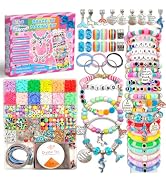 leitait Girls Toys Bracelet Making Kit -3400pcs Charm Jewelry Making Kit Supplies,Unicorn/Mermaid...