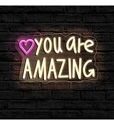 You Are Amazing Neon Sign Wall Decor for Bedroom Class Room Bar Pub Club Nursery Hanging,Dimmable...