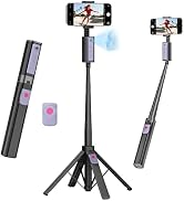 Funme Auto Face Tracking Tripod for iPhone, 59'' Selfie Stick Tripod with Remote, 360 Rotation th...
