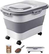 DDMOMMY 20-23 Lbs Dog Food Storage Container,Collapsible Dog Food Container | Pet Food Storage Co...