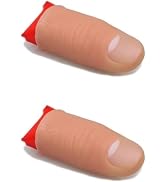 2Pcs Thumb Tip Magic Tricks Fake Thumb Tip Silk Vanish Magic Disappearing Silk Fake Thumb Tip Mag...