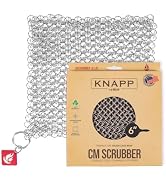 Knapp Made CM Scrubber 6" Small Ring Cast Iron Scrubber - Cast Iron Cleaner for Hard Anodized Coo...