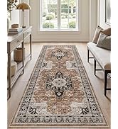 DEXI Hallway Washable Runner Rug 3x7, Vintage Farmhouse Thin Kitchen Runner with Non Slip Backing...