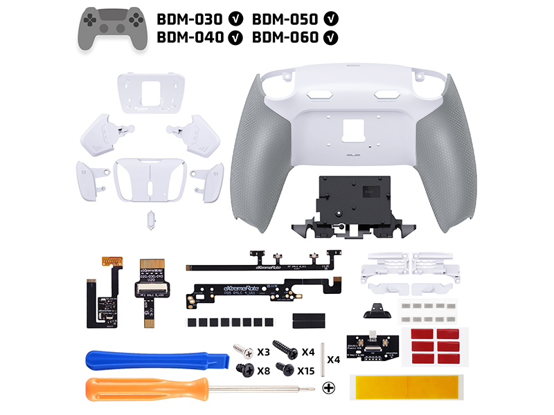 eXtremeRate RISE4 Plus MAX Back Button Paddles Remap Kit w/ Clicky Trigger Stops for PS5 Controller