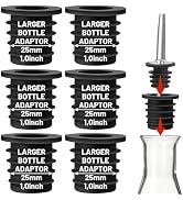 Liquor Pourer Adapters for Large Liquor Bottles and Olive Oil Bottles, Up to 1Inch/25mm Neck Bott...