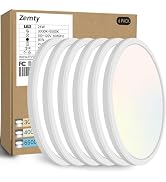 zemty 6Pack 12-Inch LED Flush Mount Ceiling Lights, 24W 3200Lumens 5 CCT Adjustable (3000K-6500K)...
