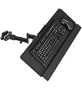 STANDOPIA Pole Mount Keyboard Tray - Universal 26 Inch Platform for Keyboard and Mouse, Fits 1.1”...