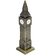 HOMSFOU Big Ben Model Architecture Ornament Metal Building Sculpture Vintage Home Decor for Weddi...