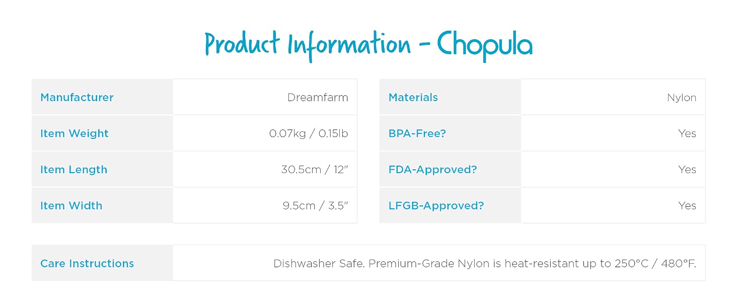 'Chopula' product specifications - A7 - Carousel 2