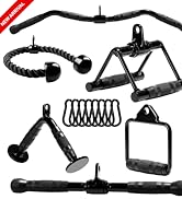 Yes4All Cable Machine Attachment Set, Heavy-Duty 880 Lb LAT Pulldown Attachments, Cable Attachmen...