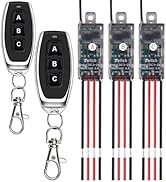 dstfuy Mini Relay Wireless Switch,5V/12V/24V/5A Relay 3 Way Remote Control Switch 1 Channel,164FT...