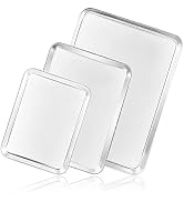 Cookie Sheet Baking Sheet Set of 3, Bastwe Commercial Grade Stainless Steel Baking Pan, Professio...