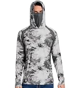 UVSAI Men’s UPF 50+ Hoodie Shirt with Mask Long Sleeve Permanent UV Sun Protection Neck Gaiter Pe...