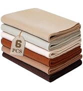 HaoFeiJH 6 Rolls 8"x20" Soft Felt Fabric Sheets, 1.6mm Thick, Assorted Earth Tone Colors – Nonwov...