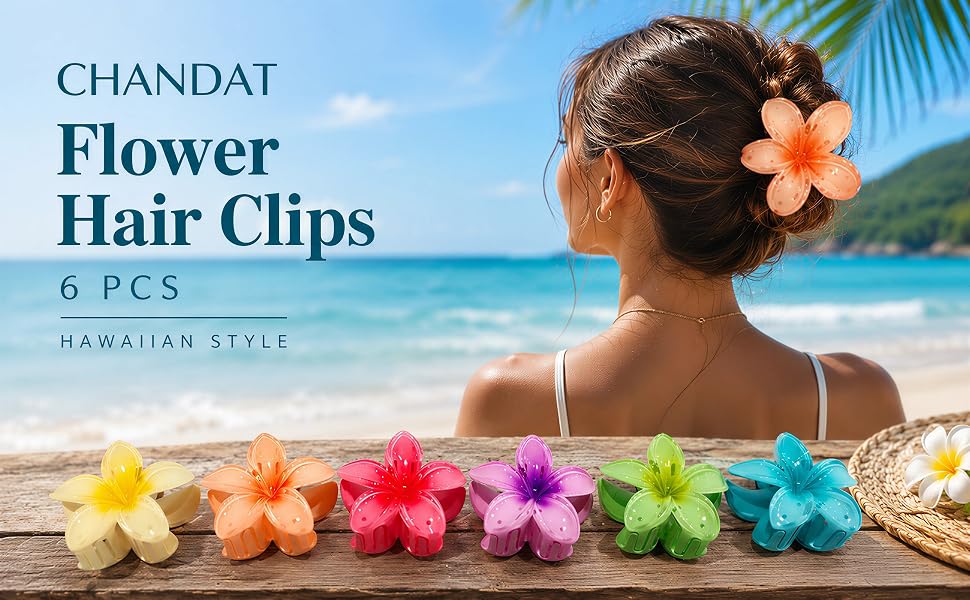 6pcs flower hair clips