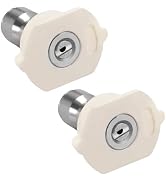 Dwuww 2Pcs White Pressure Washer Spray Nozzle Tip 40 Degree Metal Nozzle Tips, Standard Pressure ...