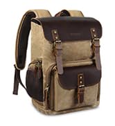 leather camera backpack