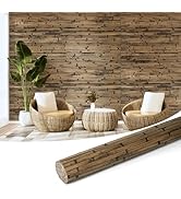 Art3d Natural Bamboo Wall Panel for Interior Wall Decor, Renewable Pole Wrap Wainscoting Paneling...
