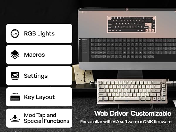 P65 Tri-Mode Wireless QMK/VIA Mechanical Keyboard