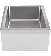 Commercial Floor Mop Sink, 4 x 24 x13 in 304 Stainless Steel Utility Sink for Cleaning Mops, Buck...
