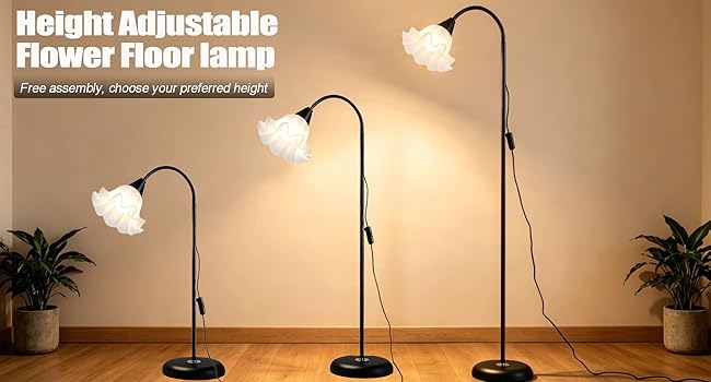 Flower Floor Lamps for living room with Adjustable Bendable lamp head