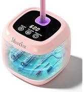 MelodySusie 2 in 1 Nail Tool Cleaning Machine, 3 Timers Mode for Nail Drill Bits, Nail Art Brush,...